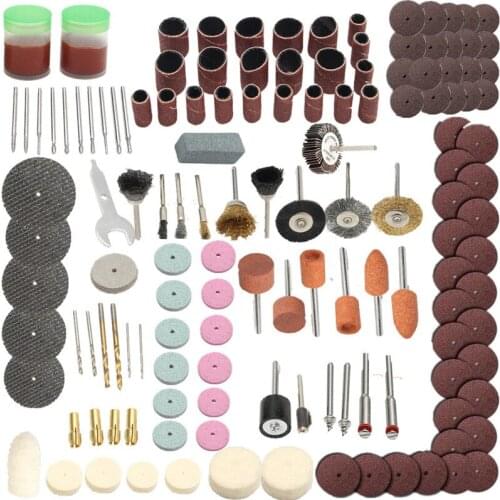 142Pcs/Set Rotary Tool Accessory Attachment Kits Grinding Sanding Polishing Sander Abrasive fit Woodwroking Dremel Grinder