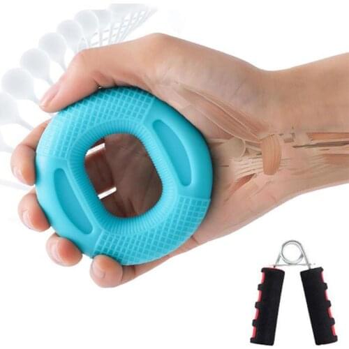 2pcs/set Silicone Adjustable Hand Grip Gripping Ring Finger Forearm Trainer Carpal Expander Muscle Workout Exercise Gym Fitness
