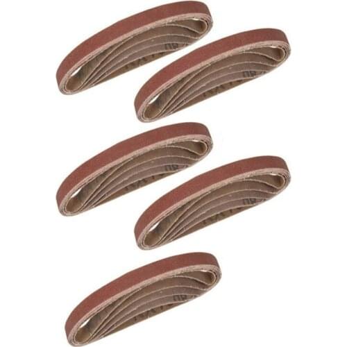 50 PCS 40/60/80/100/120 Grit Sanding Belts Metal Grinding Aluminium Bands Polisher Oxide Sander 10 x 330 mm