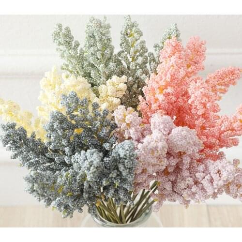 6 Pieces /Bundle PE Lavender Cheap Artificial Flower Wholesale Plant Wall Decoration Bouquet Material Manual Diy Vases for Home