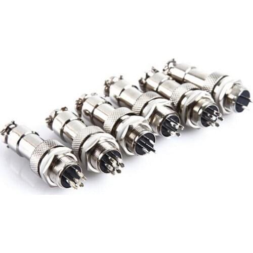 7/16" GX12 Aviation Circular Connector 2 Pin 3pin 4pin 5pin 6pin 7pin Male Plug& Female Socket 12mm DF12 M12