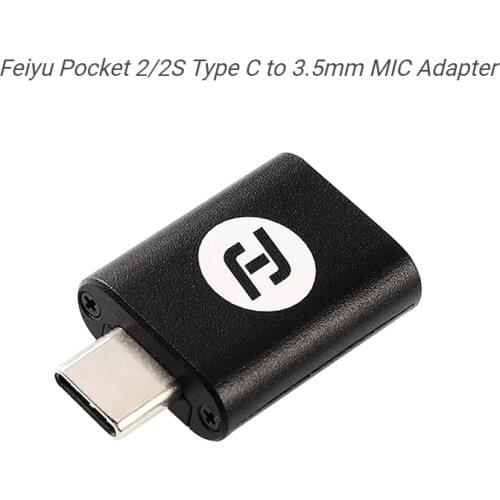 FeiyuTech Feiyu Pocket 2 2S Type C to 3.5mm MIC Adapter Support Active Mono/Stereo Audio Jack Microphone