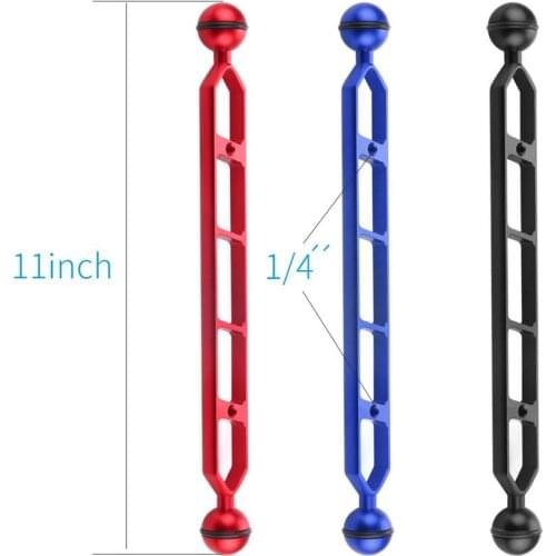 11 inch Aluminum Diving Photography Equipment Dual Ball Joint Arm Camera Mount for Underwater for Go pro Action Camera Accessory