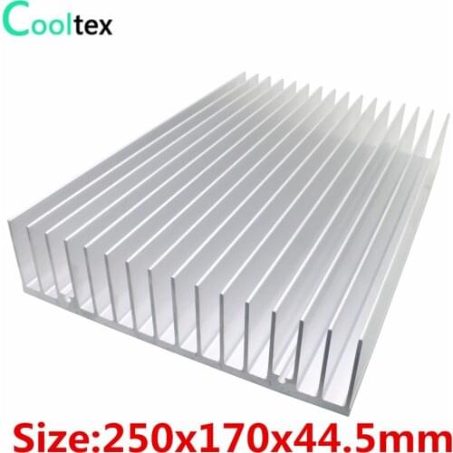 DIY 250x170x44.5mm Aluminum Heatsink Radiator Heat Sink Cooler Cooling for LED Electronic Chip LCD Heat Dissipation