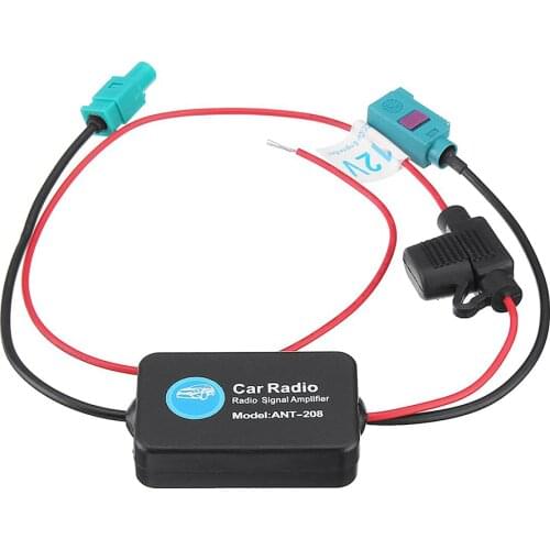12V Car FM & AM Radio Antenna Adapters Audio Amplifier Stereo Wiring Cable Fm Radio Signal Amplifier For VW Connector ANT-208