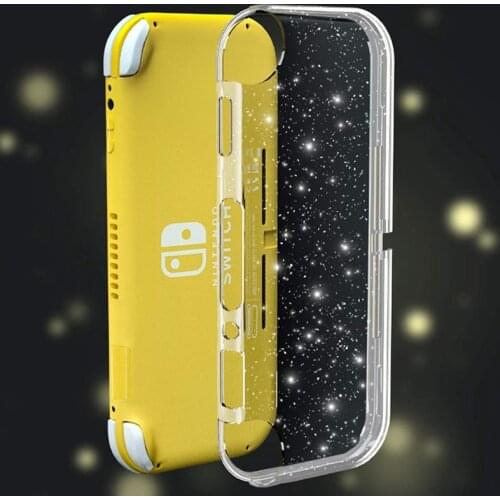Glitter Case for Nintendo Switch Lite Transparent Crystal Anti-scratch Protective Cover Case for Switch Lite Console