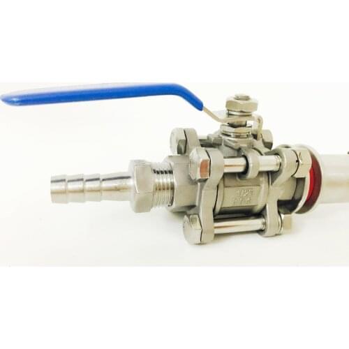 Boil Kettle Advanced Weldless Bazooka Kit, 12" Kettle Screen, 3 Piece Ball Valve, 1/2" Hose Barb, Homebrew Hardware