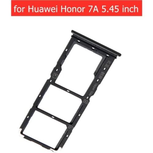 For Huawei Honor 7A 5.45 inch Card Tray Holder SIM Micro SD Card Slot Adapter Holder Repair Spare Parts