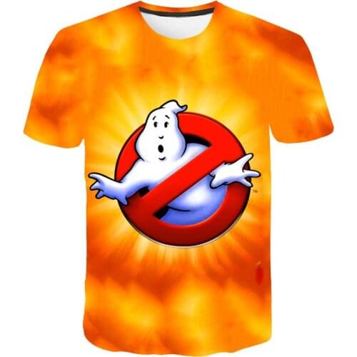 Game Ghostbusters Boys T-Shirt Funny Music Graphic Kid Tops 4-16 Years Children Tops Summer Tee Short Sleeve 3D Cartoon Shirts