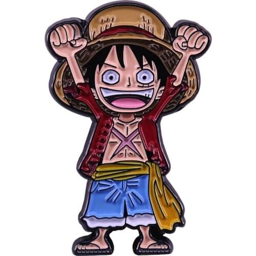 Luffy Enamel Pin Cool Japanese Anime Jewelry
