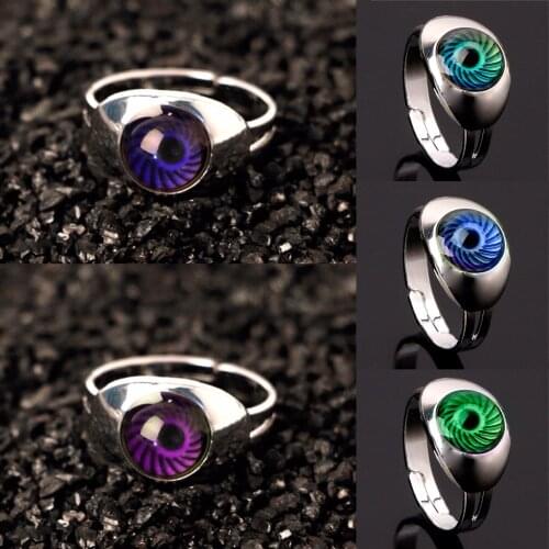Magic Eye Shape Color Change Mood Ring Emotion Feeling Temperature Rings Women