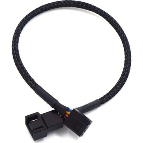 Copper 4Pin/3Pin PWM Connector Computer Case Fan Extension Power Cable