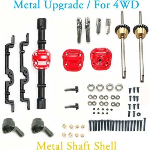 Upgrade Full Metal Differential Front/Rear Bridge Axle Unassembled Set For MN90 RC Truck RC Car Parts