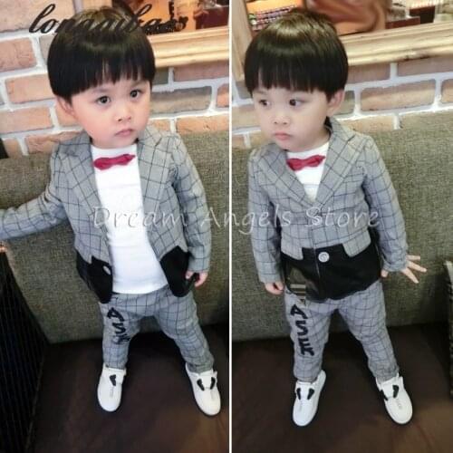 Boys Suits for Weddings Stripe Blazers Jackets Menino Kids Prom Suit Baby Sets Costume Garcon Mariage 2pcs Tuxedo Child Clothing