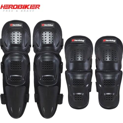 HEROBIKER Motorcycle Elbow & Knee Pads Motocross Protective Gear Set Unisex Motorcycle Kneepad Riding Knee Protector Guards