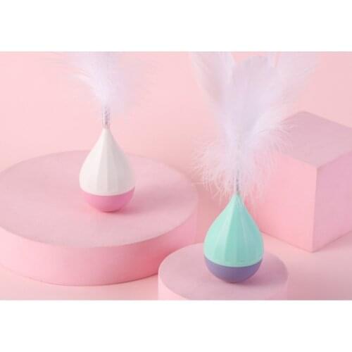 New Fun Cute Pet Cat Dog Toys Feather Tumbler Interactive Entertainment Self-Playing Cat Accessories Pet Products