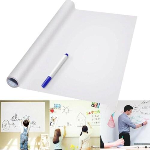 PVC Waterproof Blackboard Sticker Wallpaper Decor Movable With Writing Board Graffiti Wall Pen Kid White Chalkboard Sticker M7G3
