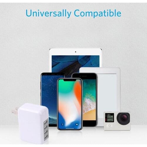 15W 4 USB Charger Adapter EU/US Plug USB Charge Plug Wall Charger For iPhone Xiaomi Mobile Phone Charger Adapter