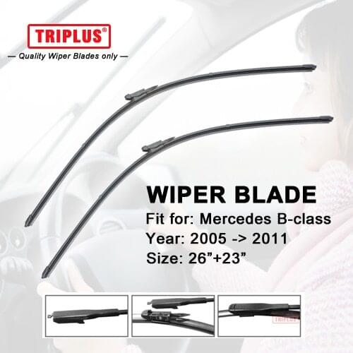 Wiper Blade for Mercedes Benz B Class W245 (2005-2011) 1set 26"+23",Flat Aero Beam Windscreen Wiper Frameless Soft Blades