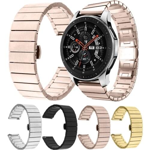 Stainless Steel Replacement Strap Link Bracelet 20mm 22mm for Xiaomi Amazfit Gtr 47mm Stratos 2 Samsung Galaxy Watch 46mm Active