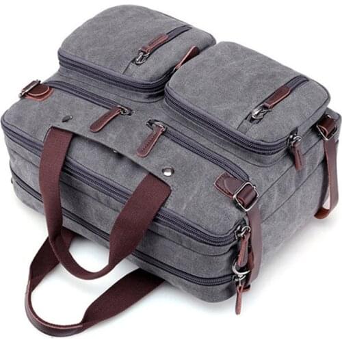 Men Canvas Bag Large Capacity Handbags Male Travel Briefcase Messenger Shoulder Tote Suitcase Fashion Business Male Laptop Bags