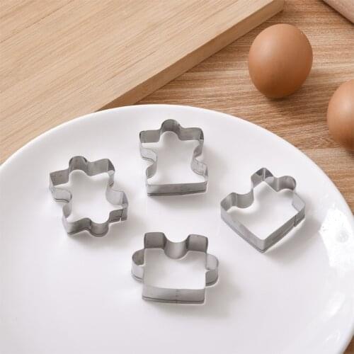 Baking Tools 4-piece Stainless Steel Cake Biscuit Mold Cake Tool Jigsaw Mold