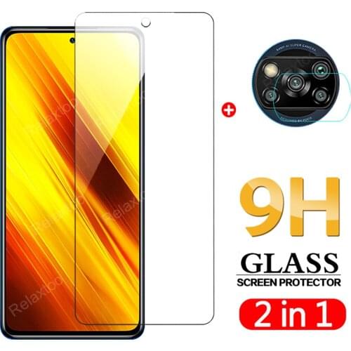 2 in 1 Tempered Glass On For Xiaomi POCO X3 NFC Camera Lens Screen Protector Glas For Xiaomi poco x3 nfc Protective Glass Film