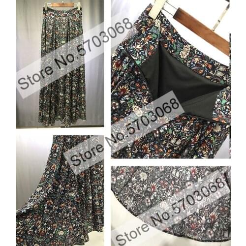 Ladies Stylish Viscose Floral Printed Long Skirt