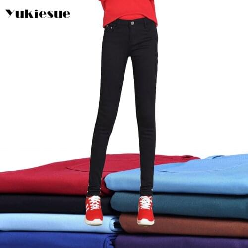 Push up jeans woman high wasit skinny stretch denim pencil pants 2017 winter warm jeans female trousers for girls jeans femme