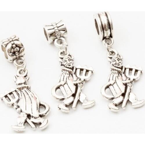 10pcs European Bead Vintage Silver Charms fit for pandora style Bracelets Necklace DIY Metal Jewelry Making JA600041