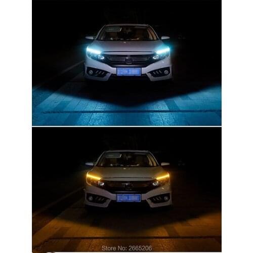 2PCS Car LED Ultrathin Daytime Running Light Signal Light stickers for KIA sportage rio sorento cerato k2 k3 Soul k5 accessories