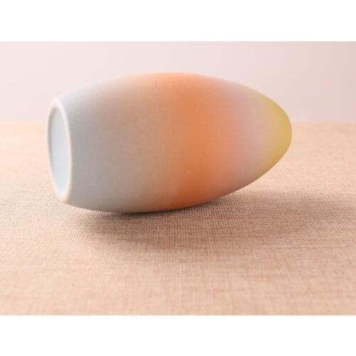 2021 Jingdezhen Creative Ceramic Matte Vase Ornaments Nordic Style Gradient Dried Flower Water Culture Vases For Flowers Homes