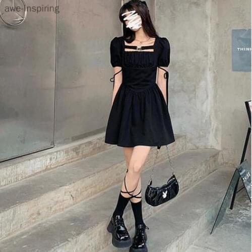 2021 Personalized Dress, Fashion Temperament, Waist, Cool Slim Fit, Folds, Straps, Little Black Dress, Slimming, Age Reduction
