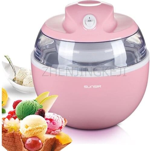 220V Small DIY Ice Cream Machine Home Electric Fruit Yogurt Sorbet Making Fully Automatic Non-Stick Food Processing Equipment