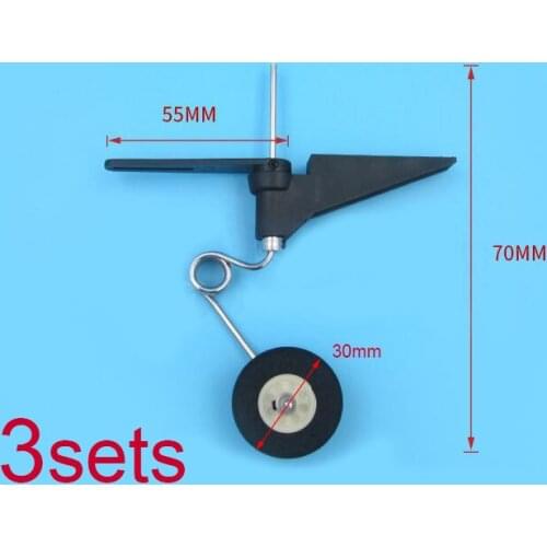 3 Sets Landing Gear w/Steering Tail Wheel Set For RC Airplane Spare Parts