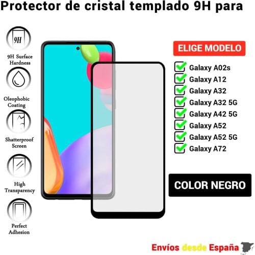 3D full screen Protector for Samsung Galaxy A02s A12 A32 A42 A52 A72 5G. Black tempered glass for movil