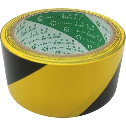 48mm 16m PVC Warning Tape Strong Adhesive Hazard Marking Safety Traction Tape Clean room Stairs Floor tape Stickers