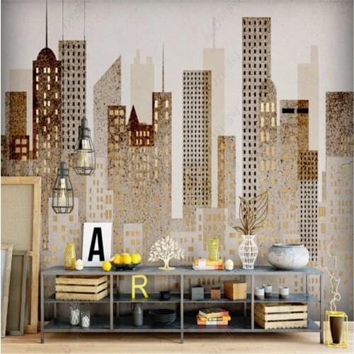 Abstract Geometric City Architecture Minimalist Nordic Mural Wallpaper for Living Room Tv Background Wall Paper Home Decor