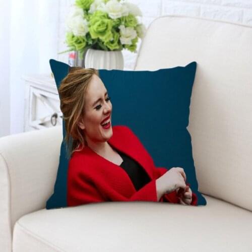 Adele Adkins Printed silk Pillowcases Square Zippered Home Decorative Pillow Cover Wedding Custom Gift For Two Sides