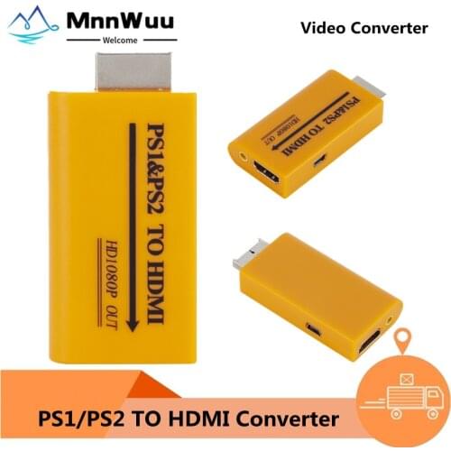 PS2 TO HDMI 3.5Mm Audio Video Converters With Usb Cable Support 1080P Output For PS1 Player To HDMI-Compatible Adapter For Hdtv