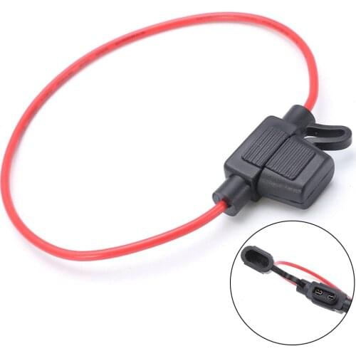 Auto Insert Fuse Seat Belt Fuse Box with Cap 30CM Mini Embedded Fuse Holder for Cars, Ships, Motor Homes, Motorcycles, Trucks