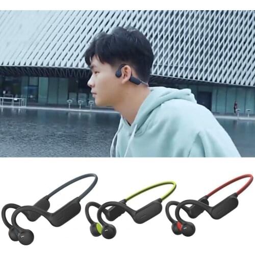 Bluetooth-compatible Headphone Dual Listening Bone Conduction IPX4 Waterproof Wireless Sports Headset with Mic for Running