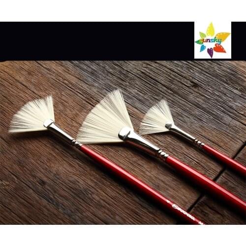 Spain ESCODA 4433 High elastic hard synthetic nylon hair,fan shaped pen,fishtail brush,oil painting brush Strong wear resistance