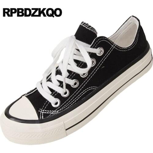 Vintage Round Toe Trainers Flats Retro Canvas Shoes 5 Sneakers Women Designer Green Lace Up Yellow Ladies Black China Breathable