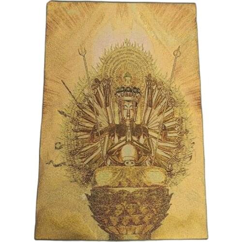 China Old Tibet Silk Thangka Like Hanging Painting Fengshui Guanyin 60x90m