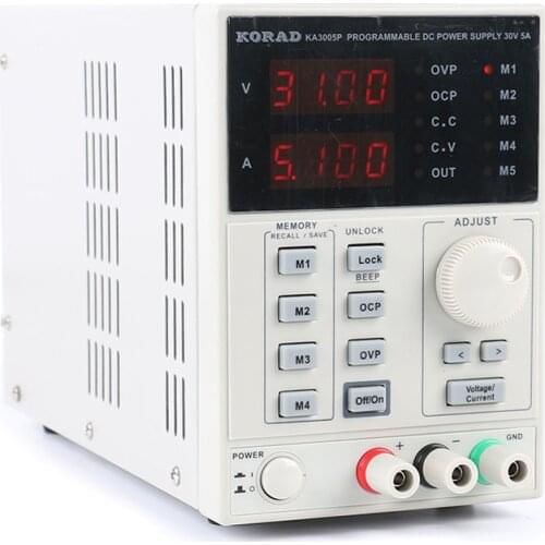 KORAD KA3005P Precision Laboratory Adjustable Digital Programmable DC Power Supply 30V 5A USB RS232 Interface EU Plug
