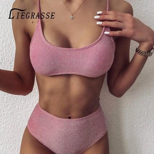 Liegrasse New Sexy Push Up Bikinis Set Swimwear Women Swimsuits Bathing Suit Women Biquini High Waist Colid Beach Wear Bikini