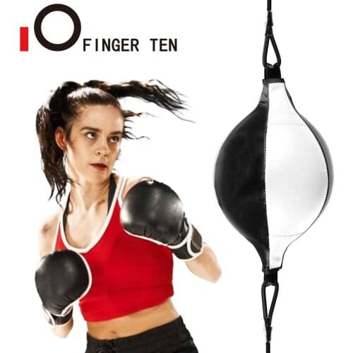 Punching Ball Pear Reflex Speed Balls Fitness Training Double End Sports Home Gym PU Leather Boxing Thai White Red Drop Shipping