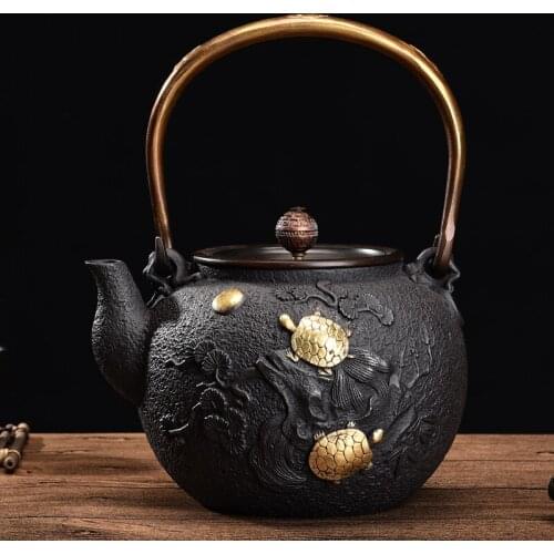1300Ml,1.3L, New Japanese Teapot Cast Iron Tetsubin Tea Pot Authentic Cast Iron Teapot Set Tea Pot Tetsubin Kettle