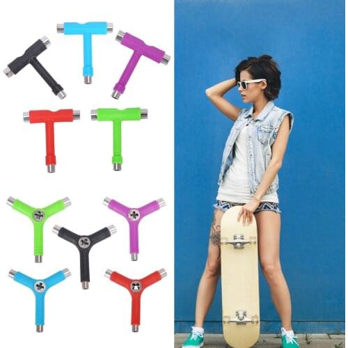 2pcs Skateboard Tools T Type Skate Scooter Skateboard Tools Kick Scooter Portable L Wrench Set Assemble Adjusting Tool Kit #T2P